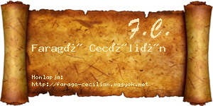 Faragó Cecílián névjegykártya